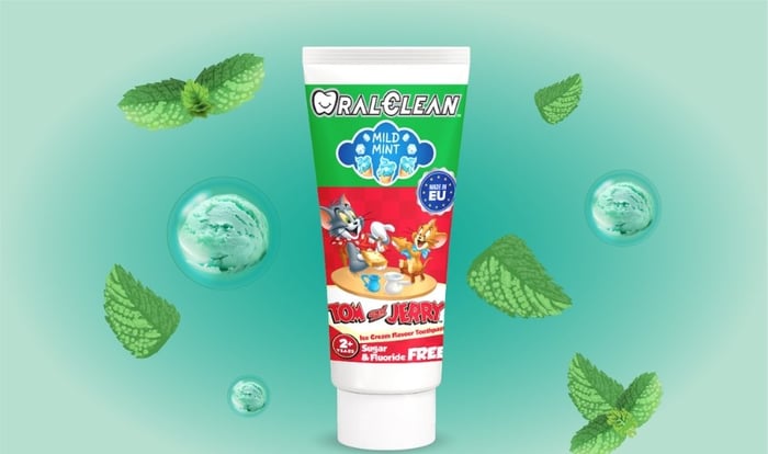 Kem đánh răng Oral Clean hương kem bạc hà cho bé từ 2 tuổi 75 ml