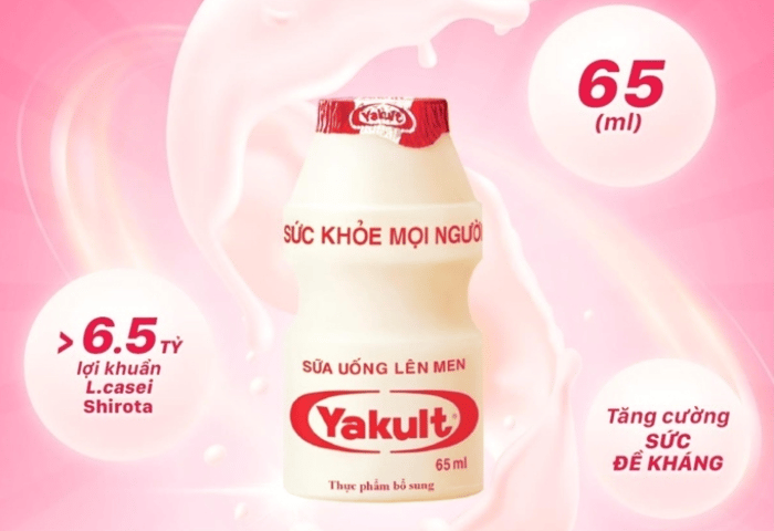 Lốc 5 chai sữa chua uống men Yakult 65 ml (từ 6 tháng)