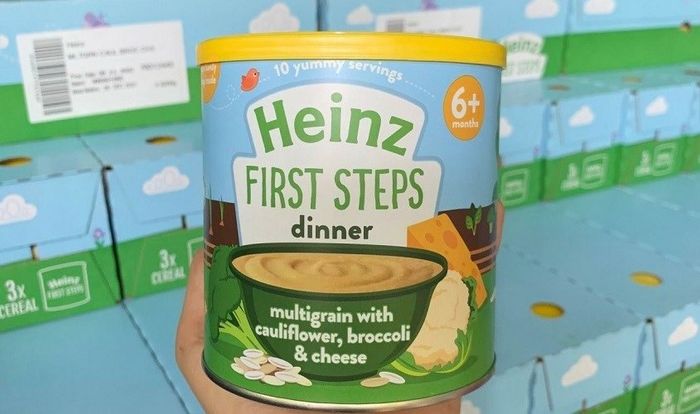 Bột ăn dặm Heinz súp lơ, bông cải và phô mai lon 200g