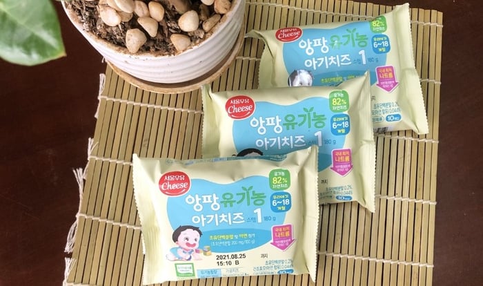 Phô mai hữu cơ không muối Seoul Milk Step số 1, gói 10 lát, 180g (dành cho bé từ 6 tháng)