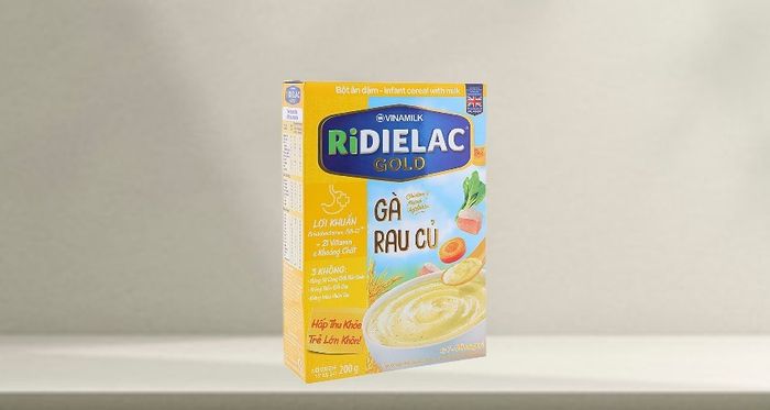 Bột ăn dặm Vinamilk RiDielac Gold gà, rau củ hộp 200g (7 - 24 tháng)