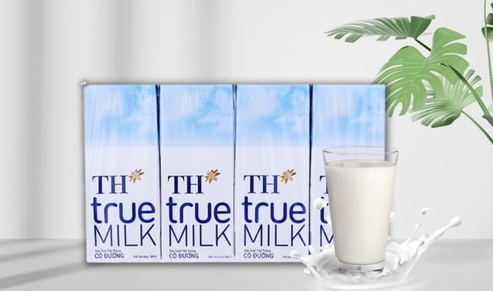 Hộp 48 hộp sữa tươi TH true MILK có đường 180 ml