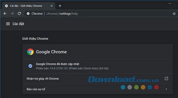 Cập nhật trình duyệt Google Chrome