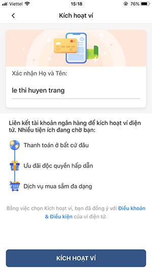 Kết nối ví điện tử