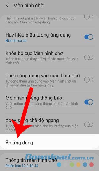 Chọn Ẩn ứng dụng