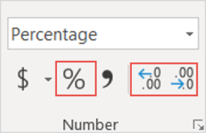 Tính phần trăm trong Excel