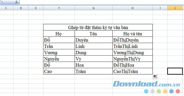 Kết quả sau khi thực hiện