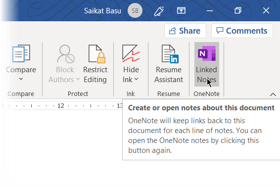 Tính năng Linked Notes của OneNote được tích hợp vào Microsoft Word