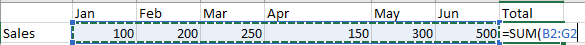 Chọn phạm vi ô trong Excel