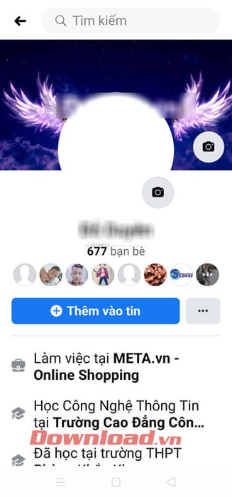 Chụp màn hình trang cá nhân Facebook