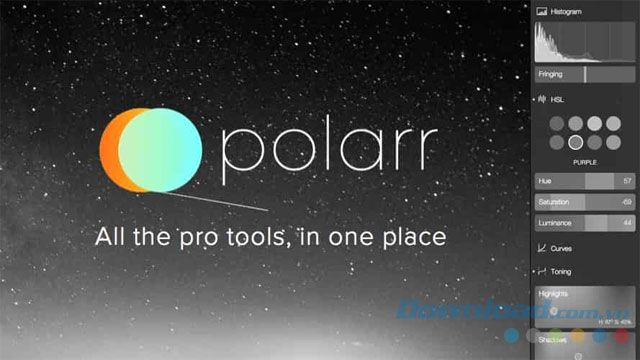 Phần mềm chỉnh sửa ảnh Polarr