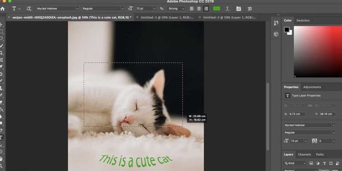 Chỉnh kiểu chữ cong bằng Photoshop