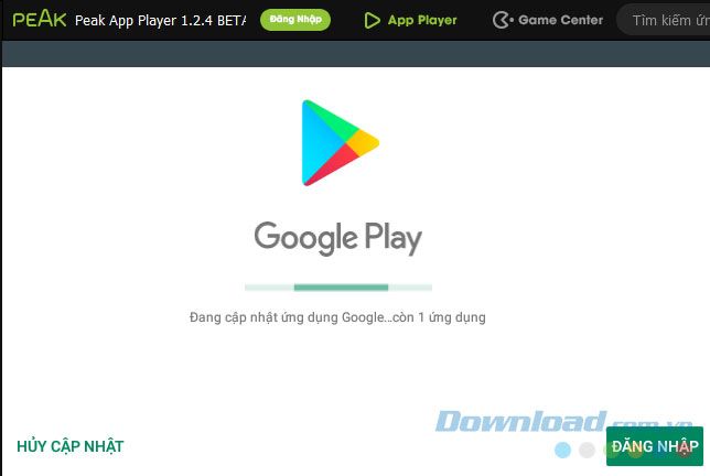 Giao diện đăng nhập tài khoản trên GTV Player