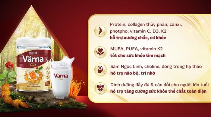 Sữa bột người lớn Nutifood Varna Elite hương sâm 400g