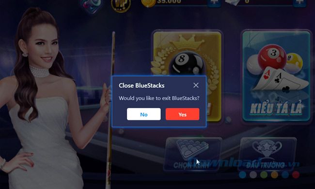 Đóng hoàn toàn BlueStacks