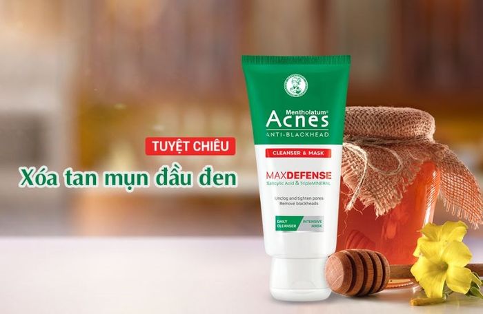 Kem rửa mặt và mặt nạ ngăn ngừa mụn đầu đen Acnes - Acnes Anti-Blackhead Cleanser & Mask