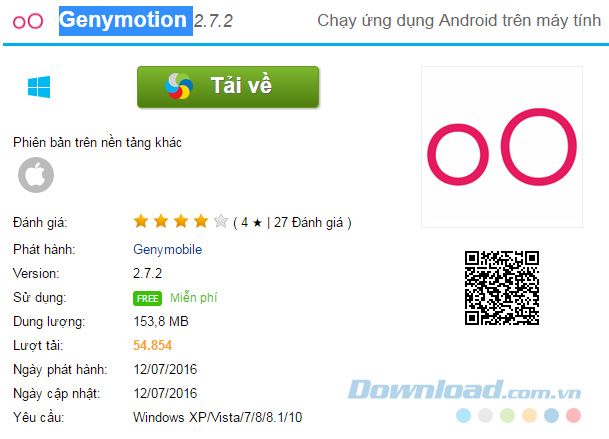 Hướng dẫn cài đặt Genymotion của Mytour