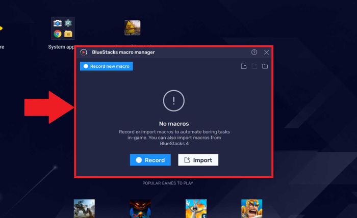 Trình quản lý macro của BlueStacks 5