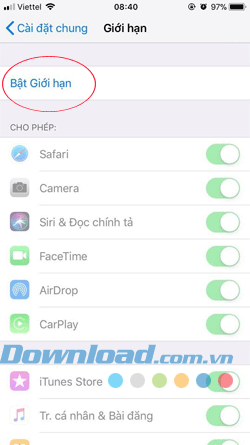 Khóa tin nhắn trên iPhone