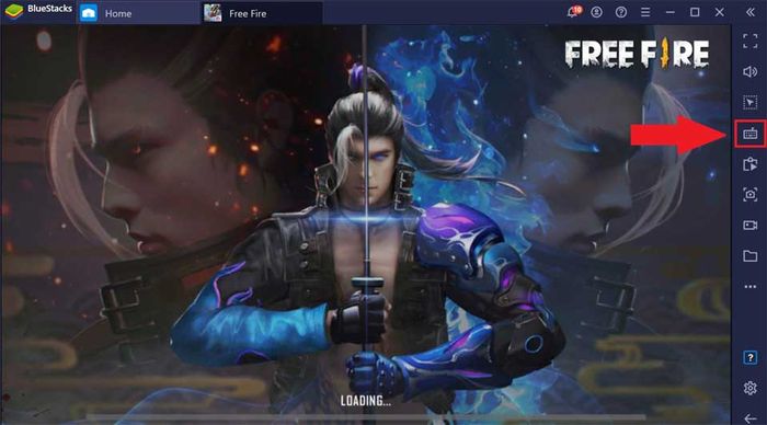 Giao diện của Free Fire trên BlueStacks