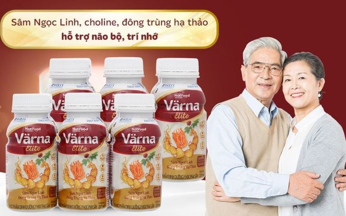 Lốc 6 chai sữa bột pha sẵn Nutifood Varna Elite hương sâm 237 ml dành cho người lớn