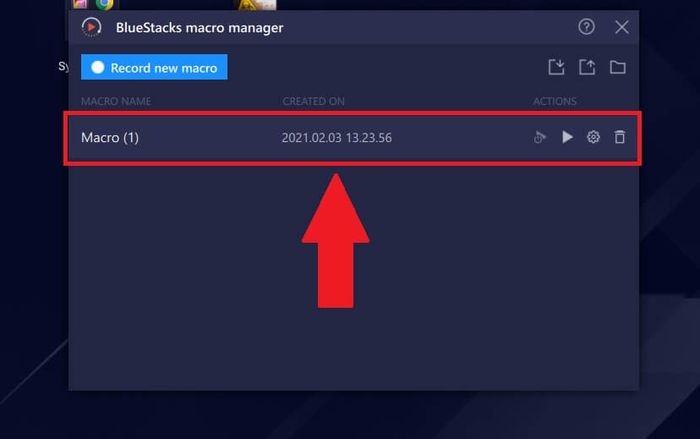 Ghi macro thành công trên BlueStacks 5