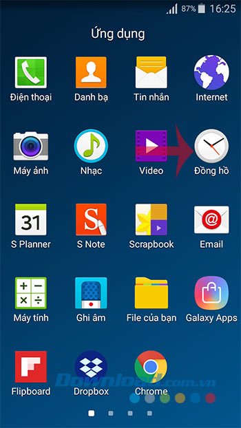 Báo thức trên điện thoại Android