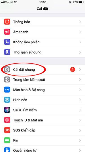 Cửa Sổ Cài Đặt Chung