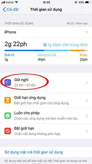 Kiểm Soát Thời Lượng Sử Dụng iPhone