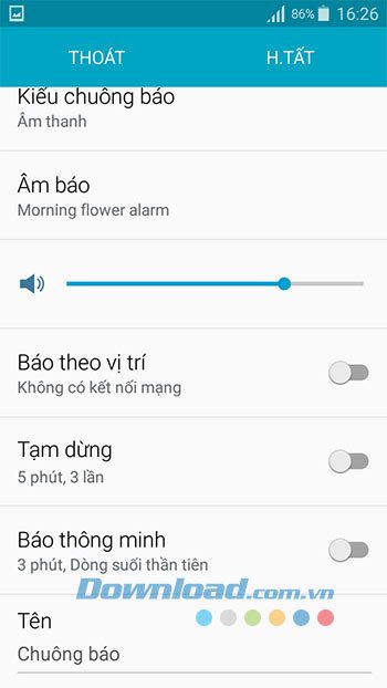 Thiết lập báo thức trên điện thoại Android