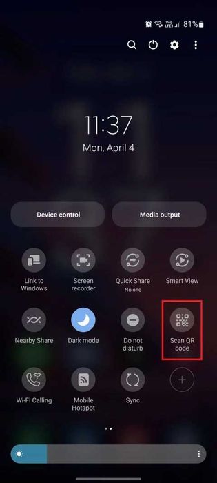 Ứng dụng quét mã QR trên điện thoại Samsung