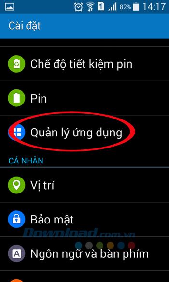 Quản lý ứng dụng