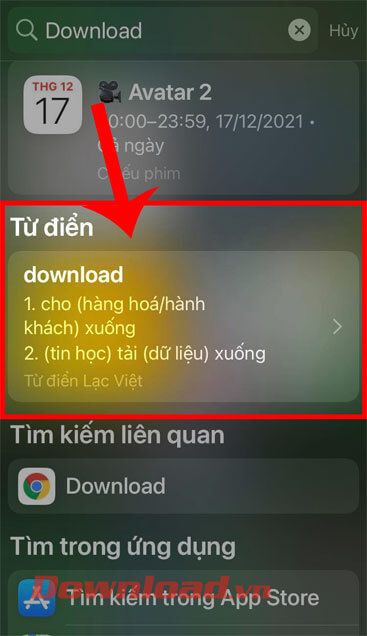 Chạm vào Từ điển