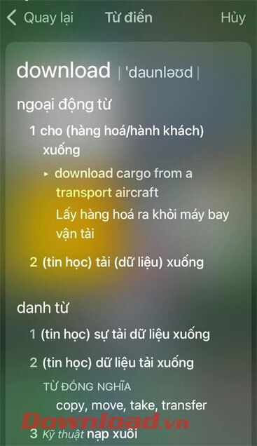 Thông tin chi tiết về từ đã tra cứu