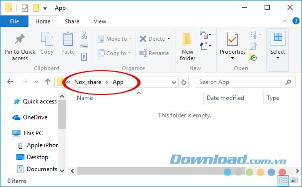 Di chuyển file XAPK vào thư mục chia sẻ