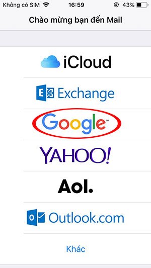 Chọn Google