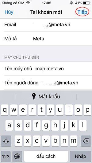 Hướng dẫn cách đăng nhập Mail công ty trên iPhone