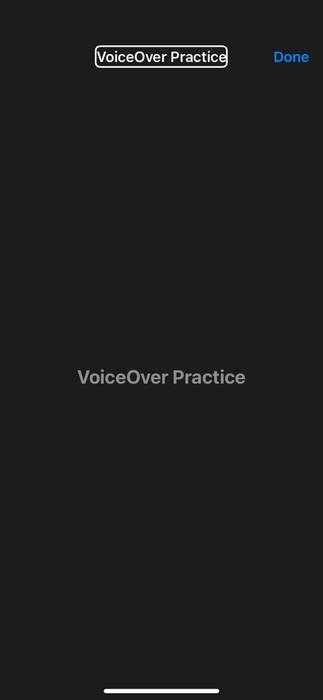 Thực hành sử dụng VoiceOver