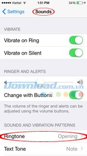 Chọn Nhạc chuông trên iPhone