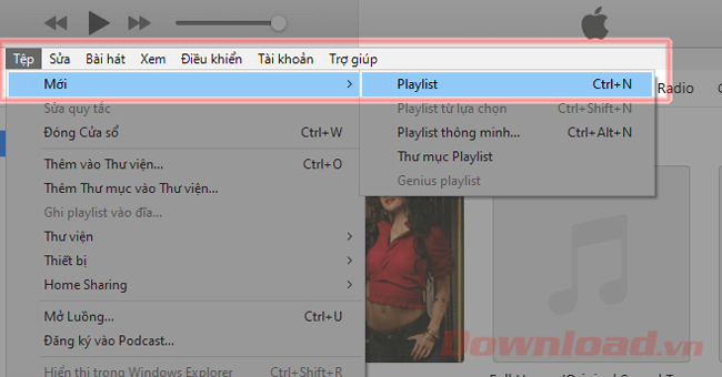 Tạo Playlist trên iTunes