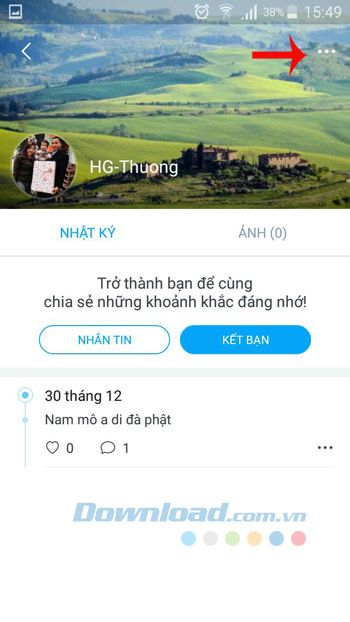 Trang cá nhân của người không quen biết