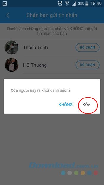 Xác nhận xóa