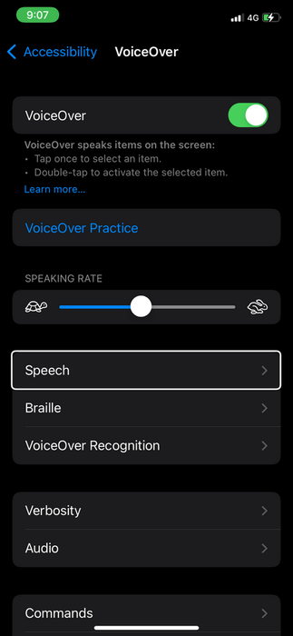 VoiceOver trên iPhone