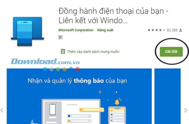 Tải và cài đặt ứng dụng Your Phone trên điện thoại của bạn