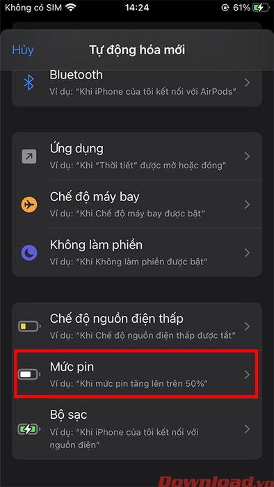 Mức pin