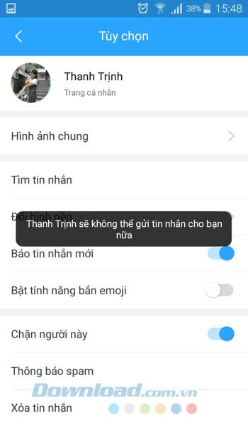 Chặn thành công