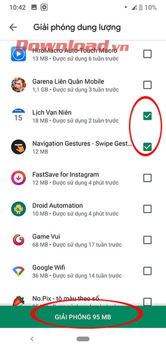 Phương pháp gỡ nhiều ứng dụng trên hệ điều hành Android