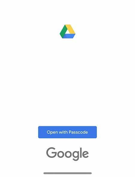 Đăng nhập vào Google Drive cho iOS bằng mật khẩu