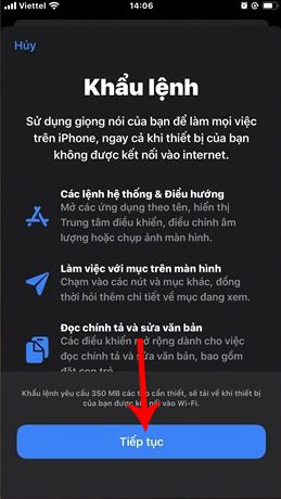 Chọn Tiếp tục