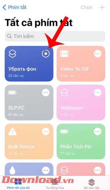 Chờ đợi quá trình tách nền hoàn tất